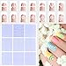 eBoot 1275 Pieces 49 Designs Nail Art Stencils French Tip Guides Stickers Form Fringe Guides Vinyl, 36 Sheets
