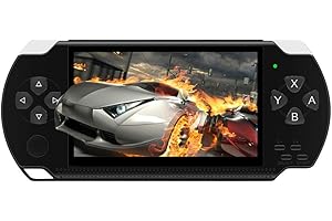 WALLDECALSANDART Playstation Handheld USB Portable Game Console, 4.3 Inch HD PSP Game Player with Etro Arcade Games, E-Book Function and Stereo Music