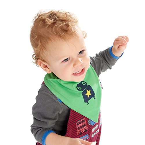 Lovjoy Bandana Geifer Baby Lässig Lätzchen – 5er Pack (MUNCHKINS) – Multicolor Super Absorbent & Soft für ultimativen Komfort mit Druckknöpfen – abwaschbar – Wasserdicht vlies Auskleidung für 0-3 Jahre – Netter Baby-Geschenk für Jungen und Mädchen - 5