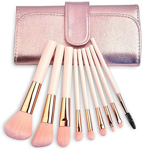 Mooxury Makeup Brushes Set professional Synthetic Kabuki Cosmetic Brushes Kit with Foldable Bag - 6 Pcs