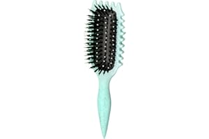 BAOFU Curl Brush, Curl Defining Brush, Boar Bristle Hair Brush Styling Brush for Detangling, Shaping and Defining Curls for Women Girls (B)