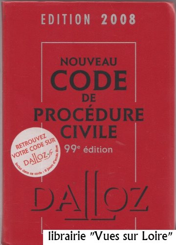 Nouveau code de procédure civile édition 2008 en ligne Nouveau code de procédure civile édition 2008 en ligne