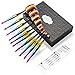 ElleSye Oval Makeup Brushes, Cosmetic Brushes Kit, 10-Piece Set, Toothbrush Shaped, Colorful Handle, Soft Synthetic Fiber, for Foundation, Powder, BB Cream, Eyeliner, Concealer