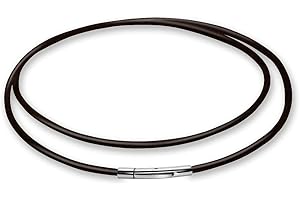 Soul-Cats Lederkette Lederhalsband Edelstahl Druckhebelverschluss schwarz braun dunkelbraun Länge 42 – 60 cm, 3 Stärken 3 4 5 mm