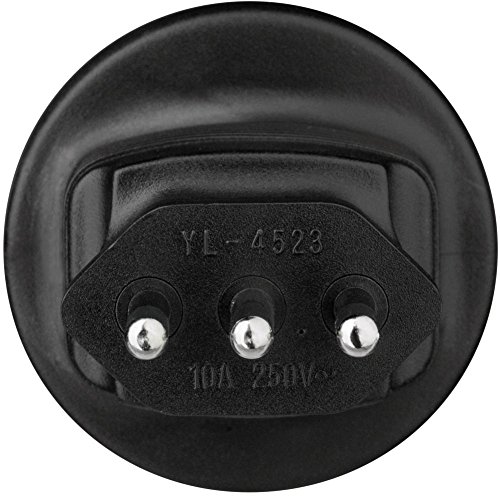 Hama Reisestecker Italien Typ L (Adapter für Tunesien, Chile, Kuba, Malediven u.v.m.) für Geräte mit deutschem Schutzkontaktstecker, Euro- oder Konturenstecker - 2