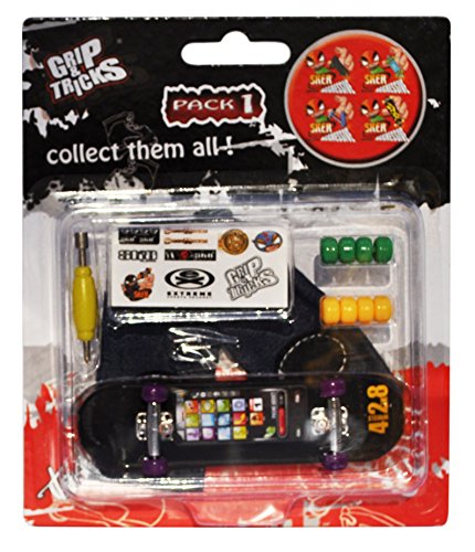 Grip&Tricks Finger SKATE - Skate - Pack1 - Dimensions: 13 X 13 X 2 cm