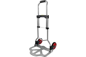 UISEBRT Carretilla plegable de aluminio para escaleras, carretilla de mano estable hasta 60 kg