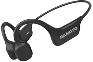 SANOTO Knochenschall Kopfhörer | Open Ear Bluetooth 5.3 Kopfhörer Sport Bone Conduction Kabellos IPX7 wasserdichte Schweißfeste Sportkopfhörer Fahrrad Radfahren