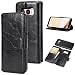 Produktbild UEEBAI Handyhülle für Galaxy S8 Plus,Premium PU-Leder Wallet Schutzhülle [Abnehmbar] [Magnetverschluss] [Kartenslots] Standfunktion Voller Schutz Flip Cover für Samsung Galaxy S8 Plus - Schwarz#2