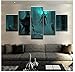 Produktbild Leinwanddrucke 5 Stücke Dämonenjäger Diablo Reaper of Souls Poster Hd Drucken Bild Moderne Dekoration Wandkunst Malerei (55X100 cm) Mit Rahmen