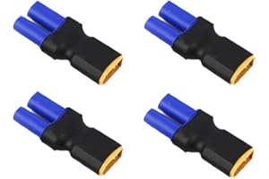 Boladge 4-Pack Adattatore XT60 a EC5 Connettore Maschio Spina XT60 a Connettore Femmina Spina EC5 per RC LiPo