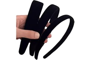 Goiern 3 aksamitne opaski do włosów damskie, czarne, solidne, proste opaski do włosów dla dziewcząt, szerokie, średnie i cienkie, modne ozdoby do włosów dla kobiet i dziewcząt