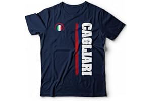 Generico T-Shirt Cagliari Sport Maglietta Calcio Vari Colori Tifosi Stadio Domus Sant'Elia Ultras - Taglie dalla S alla XXL