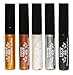 Diamond Glitter & Shimmer Style 10 Piece Liquid Eyeliner Eyeshadow Color Set + Microfiber Pouch Bag