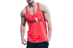 Muscle Alive Uomo Fitness sotto Maglie Sportive Canotta Bodybuilding Palestra Allenarsi Stringer Vest