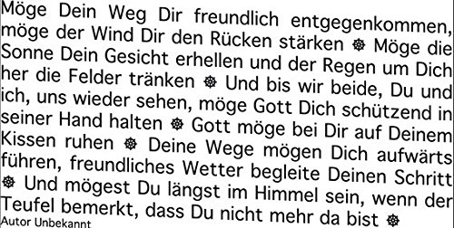 Wortlichtkerze Wortlicht Kerze WÜNSCHE „Irischer Reisesegen“ - 2
