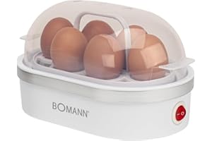 BOMANN EK5022CB - Cuiseur a œuf - 400 Watts - Interrupteur marche/arrêt - Avec buzzer sonore - Blanc