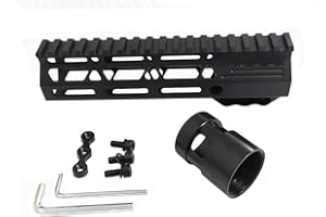 FIRECLUB 7.24" 9.21" 10" 12" 13.5" 15.07" 17" Inch AR15 Free Float for Mlok Compatible Handguard for Hunting Trail Tactical Rifle Scope Mount w Steel Nut