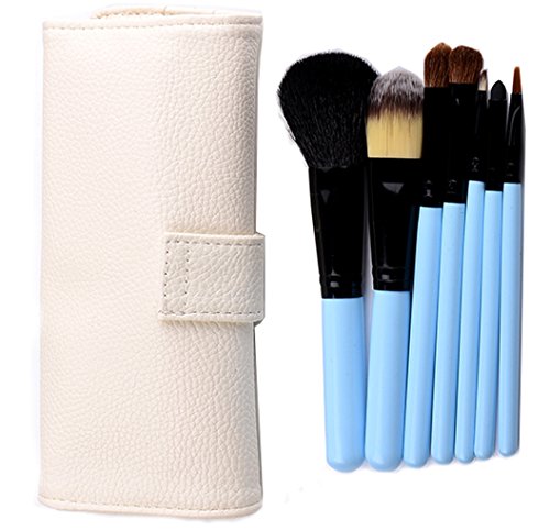 WANGSAURA Professional 7 Pcs Makeup Brush Kit Foundation Powder Eyeshadow Brushes -Blue(Stander))
