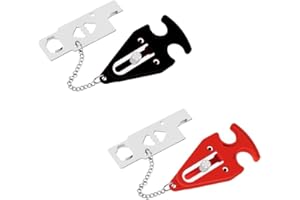 DOUER 2 Kit Cerradura de Puerta Portátil Antirrobo, Cerradura de Seguridad para Casa, Viaje, Hotel