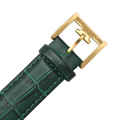 Thomas Earnhshaw Men's Cornwell Sweep Second Retrograde Quartz Watch with Green Dial Analogue Classic Display and Green Leather Strap ES-8060-02