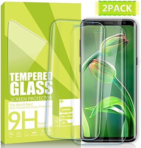 Nutmix Galaxy S8 Screen Protector, [2 Pack] Tempered Glass Galaxy S8 Plus Full Coverage Screen Protector, 9H Scratch, Resist Hardness, HD Ultra Clear, Anti-Fingerprint HD Protection Film
