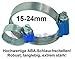 Produktbild ABA Schlauchschelle Rohrschelle 15-24mm Schelle STABIL Schlauch ROBUST
