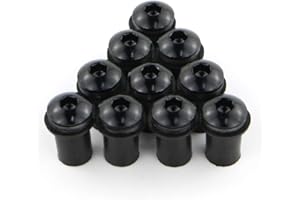 Xitomer M5x16 Alloy Windscreen Bolts Wellnut Bolt Kit, Windshield Bolts,Works on OEM or Aftermarket Windshields (Black)