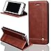 Produktbild Wallet Hülle Für Apple iPhone 5/5S/SE Hülle Leder [Braun2] Muster Tasche Flip Case ISENPENK,Bookstyle Case Handyhülle Lederhülle 3-in-1 Geldbörse Tasche,Schutzhülle Mit Ständer Standfunktion Tasche Credit Card Slots