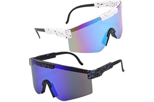 anneratteryer Polarisierte Sport-Sonnenbrillenset Fahrradbrille - Umfasst 2 Stück Radfahren Sonnenbrillen mit UV-Schutz, ideal für Outdoor-Aktivitäten und Sport