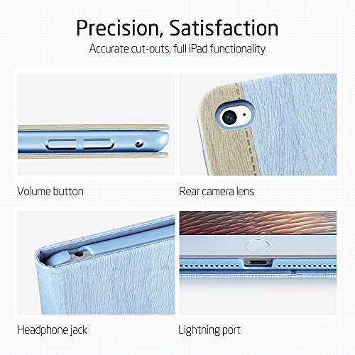 iPad Air 2 Hülle, ESR® Auto aufwachen / Schlaf Funktion und Einstellbarem Blickwinkel Funktion Schutzhülle für iPad Air 2/iPad 6 (Blau) - 5