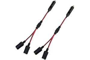 CIMOYBAI 2 Stück Zigarettenanzünder Verteiler Stecker Buchse, 12V / 24V Zigarettenanzünder Adapter mit 10A Sicherung, Zigarettenanzünder für Auto Motorrad LKW Lieferwagen Wohnmobil
