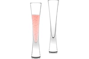 karadrova Flutes da Champagne, 2x145ml Bicchieri da Champagne, Flutes da Prosecco, fatti a mano, bicchieri da liquore trasparenti