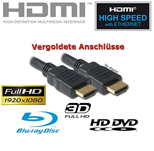 HB Digital HQ HDMI Kabel Vergoldet 1.4a Standard 1,5m High Speed mit ETHERNET Funktion - 2