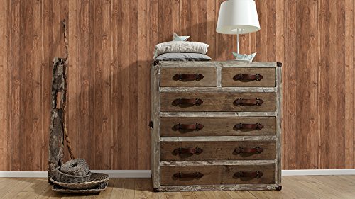 A.S. Création Vliestapete Best of Wood and Stone Tapete in Holz Optik fotorealistische Holztapete 10,05 m x 0,53 m beige braun Made in Germany 908629 9086-29 - 4