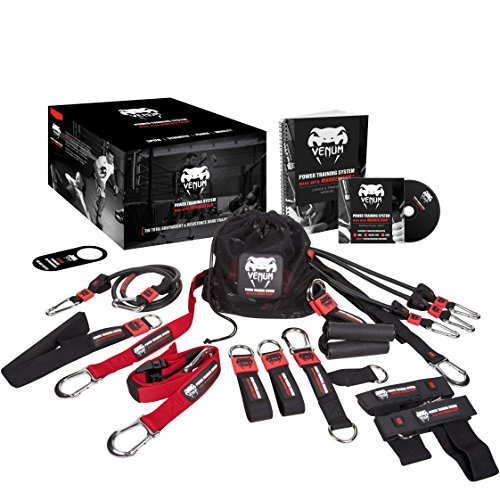 Venum All-in-one Komplett körper Sportgeräte Power Training System, Schwarz/Rot, One size, 1357