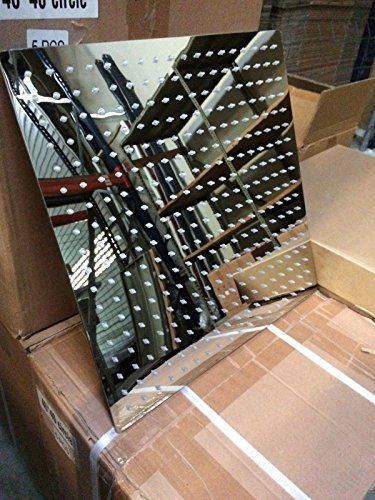 ECKIG 40CM FINISH POLIERT RIESEN Edelstahl Regendusche / Regenbrause Brausekopf mit 324 DÜSEN Duschkopf Ultra Flachl