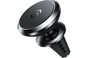 Syncwire Support Téléphone Voiture Magnétique - Porte Smartphone Voiture Aimanté Rotation 360° Accroche Portable Forts Compatible avec iPhone/Samsung/Huawei/GPS etc. - Noir