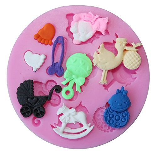 Blue Vessel Baby Dusche Silikon Fondant Kuchen Schimmel Schimmel Schokolade Backen Sugarcraft Dekor - 7