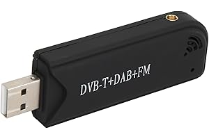 KIMISS RTL2832U USB DVB-T FM SDR Dongle Stick Digital TV Tuner Receiver for DAB Driver Users with Real-Time Video Recording & Multi-Language Support