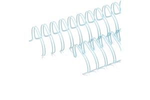 Craftelier - Kit de 2 Espirales de Anillas Dobles para Encuadernar Álbumes, Cuadernos, Agendas o Calendarios | Ideal para Proyectos de Scrapbooking y Manualidades | Ø 3,17 cm (1.25") - Color Azul Bebé