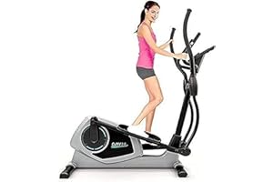 Bluefin Fitness CURV 3.0 Elliptical Cross Trainer | Home Gym | Exercise Step Machine | Air Walker | Long-Stride | LCD Digital Fitness Console | Bluetooth | Smartphone App | Black & Grey Silver