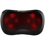 Etekcity 4D Neck Massage Pillow Shiatsu Back Massager Cushion with 8 Rollers and Heat Function, Two Speed Massaging Deep Kneading to Relieve Your Neck