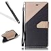 Produktbild Galaxy A3 2017 Wallet Hülle,Schutzhülle für Samsung A3 2017,Leeook Retro Elegant Schön Kreative Schwarz Gold Kontrast Farbe Malerei Muster Entwurf PU Leder Handytasche Flip Case Skin Schale Backcover Tasche Buchstil Klapptasche Leder Cover mit Gurt Standfunktion Karteneinschub und Magnetverschluß Fall Flip Cover für Samsung Galaxy A3 2017 + 1 x Schwarz Eingabestift-Black Golden
