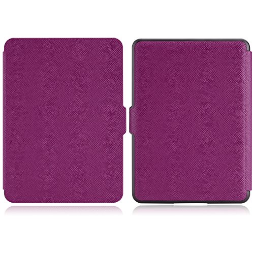 Kindle 7.Gen Hülle Case – MoKo Superleicht PU Leder Tasche Schutzhülle Schale für Amazon E-reader Kindle (7. Generation – 2014 Modell)(Nur Geeignet für Kindle 2014 Modell mit Touchscreen), Violett - 2