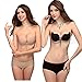 Produktbild Damen 2er Pack Meerjungfrau Silikon BH, Frauen Sexy Push Up Nahtlos Unsichtbar Klebe Brustaufkleber Ohne Bügel, Abnehmbar Rückenfrei Schnüren Waschbar rutschfest Nippelabdeckung für Low-Cut Kleidung
