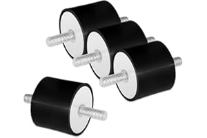 Lvjkes Silent bloc M6, 4 pièces VV Anti Vibration Silenbloc Caoutchouc, Convient pour compresseurs d'air, moteurs diesel, moteurs à essence, pompes à eau (M6 x 18, 20 x 15)