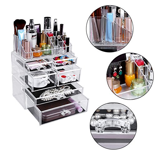 Songmics Kosmetik Aufbewahrung Organizer gro Acryl Schubladen JKA008 - 6