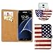 Produktbild Augustoshop Nano Flip Handy Smartphone 360 Grad Tasche Hülle Case Cover Für Sharp Aquos B10-360 XL USA Flagge