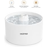 Haustier WF013 Otomatik Seramik Kedi Su Sebili,Kedi Su Pınarı, 2Lt Hazne,&Ccedil;ok Katmanlı Filtrasyon,Ultra Sessiz